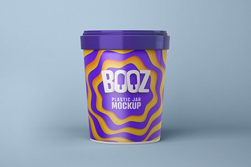 Realistic Ice Cream Cup Mockup