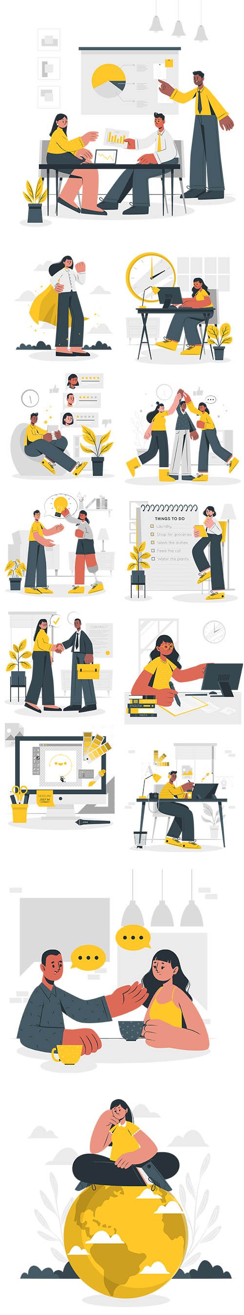People Live Situations Set Yellow Collection Vol 3