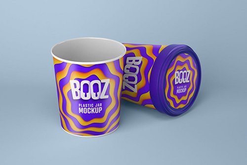 Realistic Ice Cream Cups Mockup 2