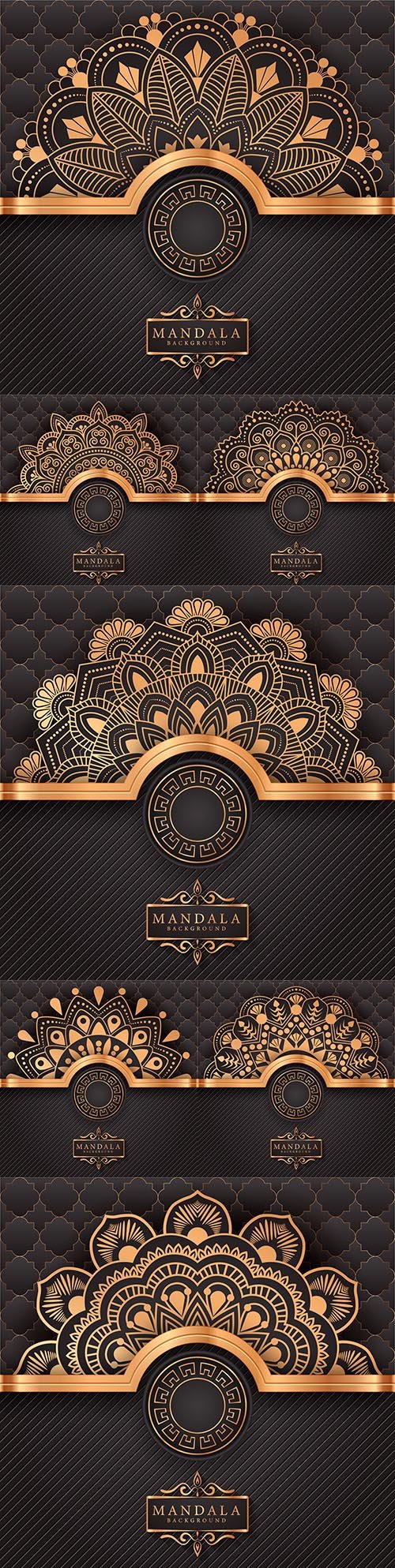 Mandala creative luxury gold design background 5