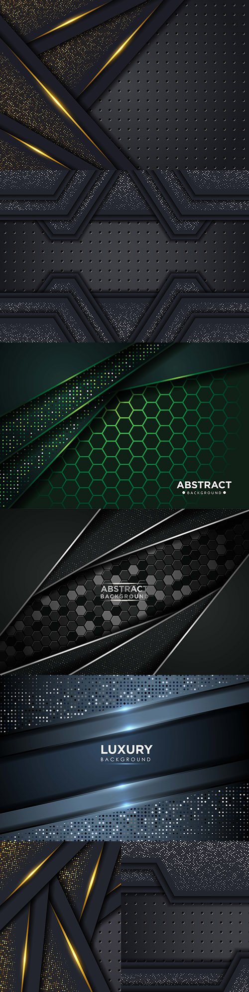 Luxury abstract dark background with golden gloss