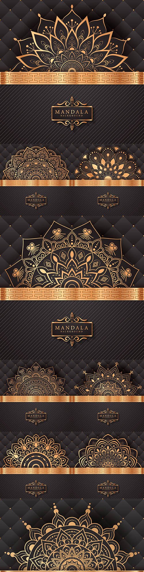 Mandala creative luxury gold design background 6