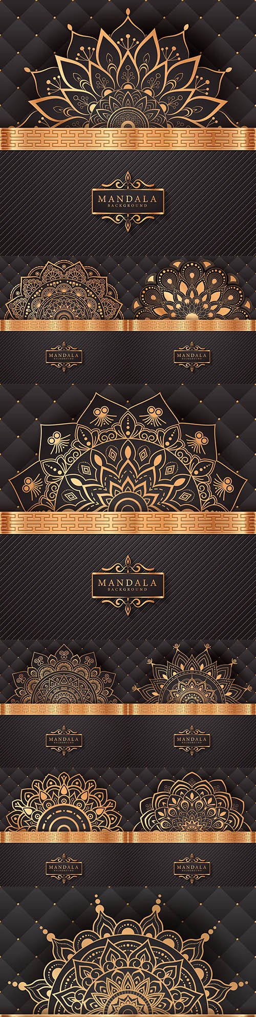 Mandala creative luxury gold design background 6