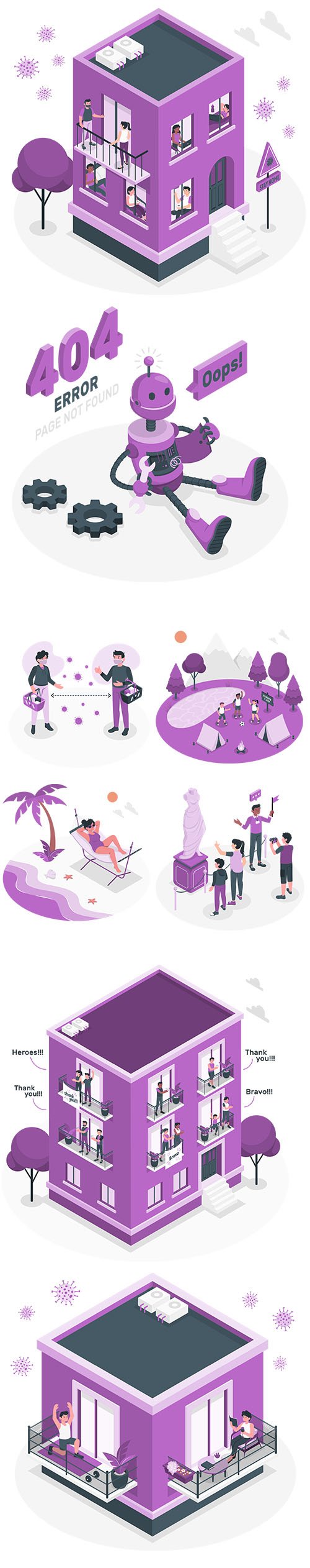 People Live Situations Set Purple Collection Vol 8