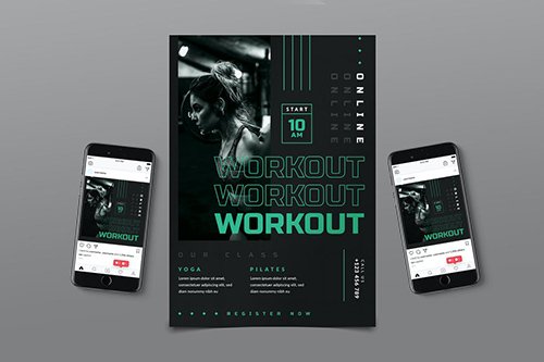 Online Workout Flyer