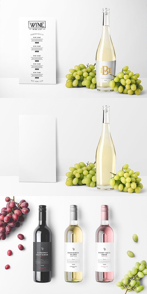Wine Bottles Mockup Vol. 2