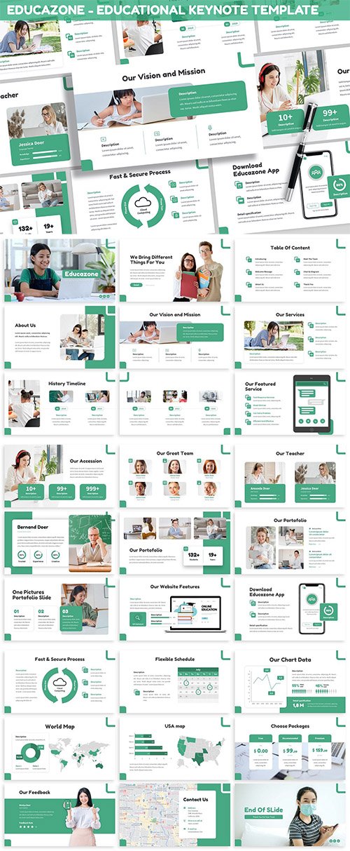 Educazone - Educational Keynote Template