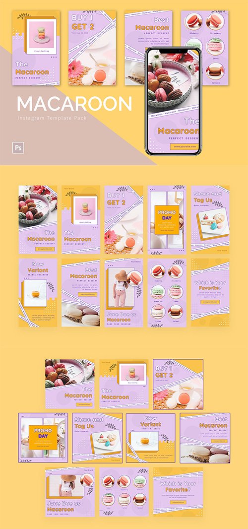 Macaroon - Instagram Template Pack