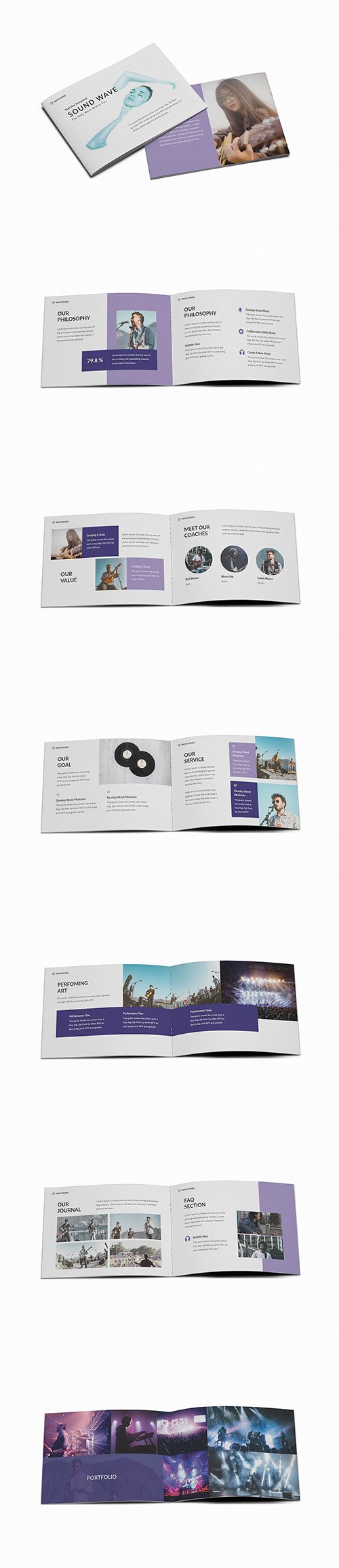 Music A5 Brochure Template