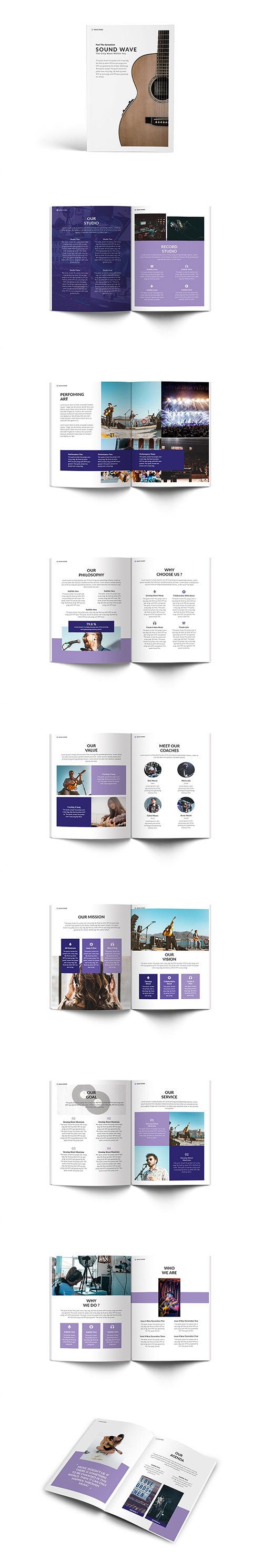 Music A4 Brochure Template