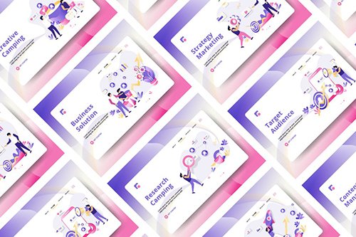 Business Marketing set Illustration
