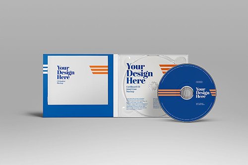 CD Cardboard Jewel Case Mockup