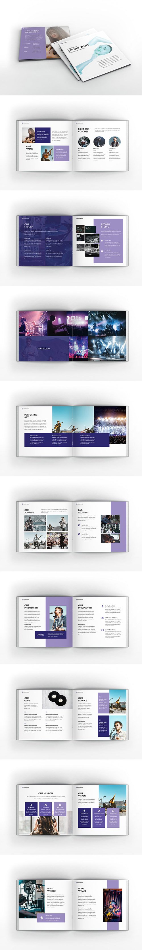 Music Square Brochure Template