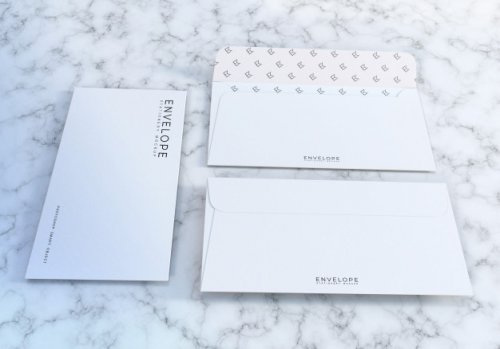 White envelope mockup design template for presentation