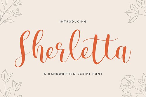 Sherletta Handwritten Font