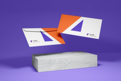 Envelope and flyer mockup