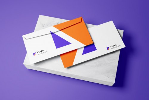 Envelope and flyer mockup
