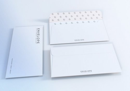 White envelope mockup design template for presentation