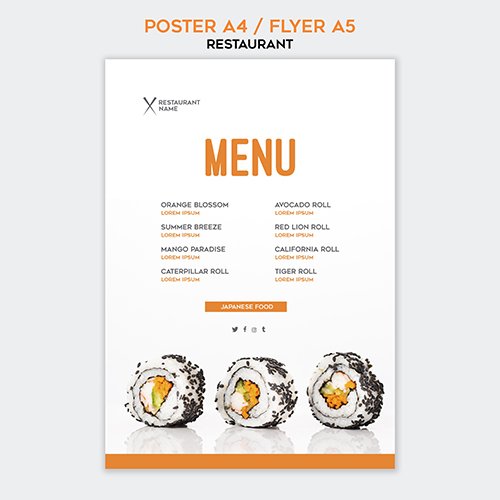 Sushi Poster Restaurant Template