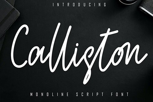 Calliston Monoline Script Font