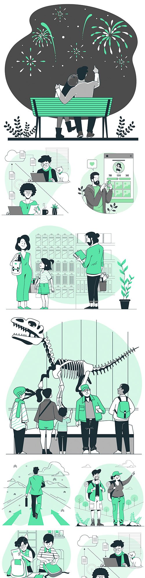 People of different professions and lifestyle flat design 6