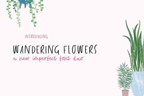 Wandering Flowers Font Duo
