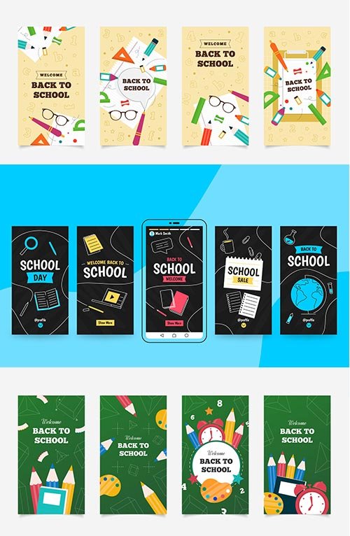 Back School Instagram Stories Collection