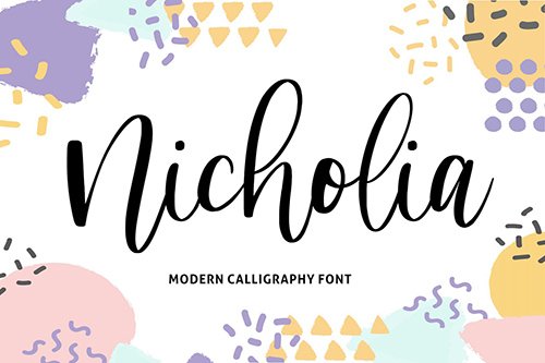 Nicholia YH - Modern Calligraphy Font