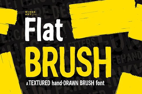 Flat Brush Font