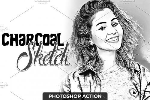 Charcoal Sketch Photoshop Action 4723237