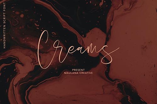 Creams Handwritten Script Handmade Beauty Font