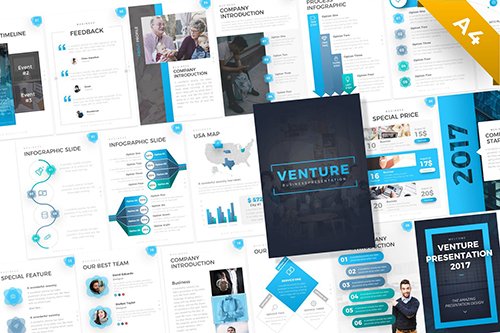 Venture - Portrait Business PowerPoint Template