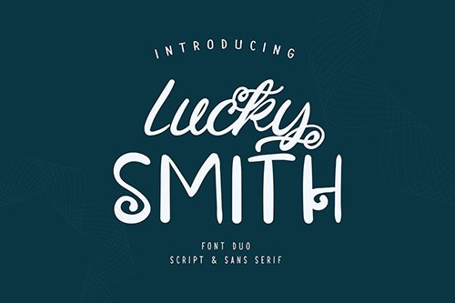 Lucky Smith | Font Duo Script & Sans Serif