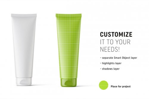 Matt cosmetic tube mockup 4815656