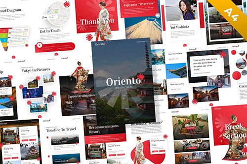 Oriento Portrait Oriental Travel PowerPoint Template