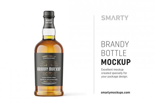 Brandy bottle mockup 4816173