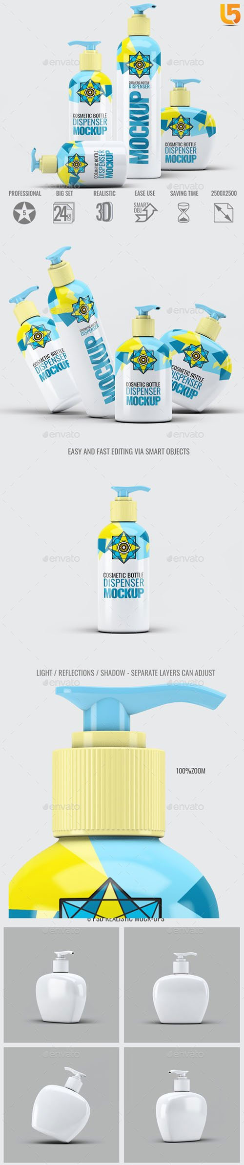 Dispenser Bottles Mock-Up Bundle 22514523