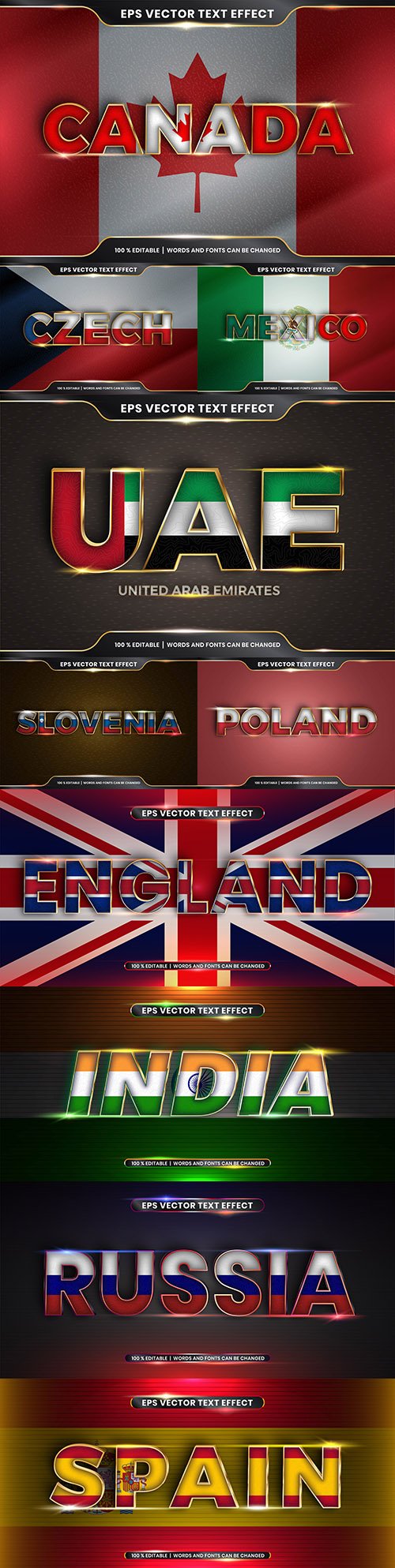 Editable font effect text collection illustration design 147