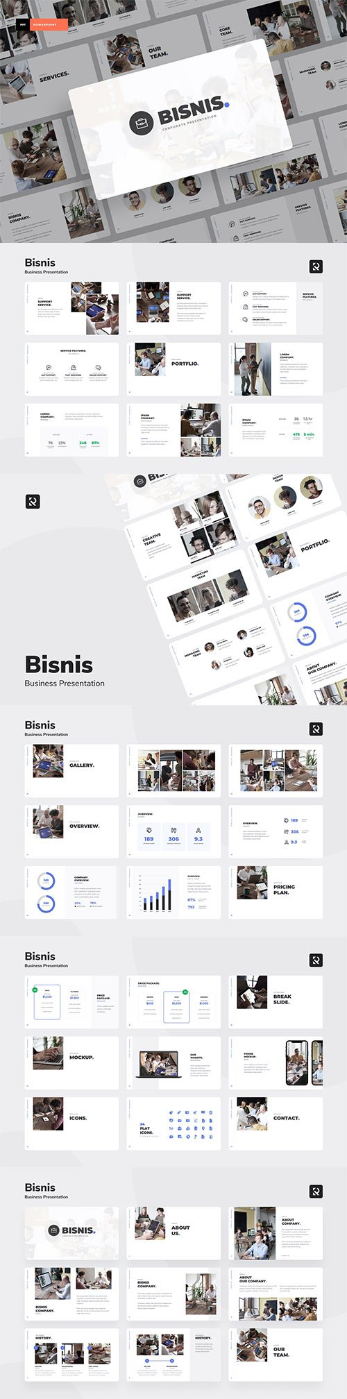 Bisnis - Corporate Powerpoint, Keynote and Google Slides
