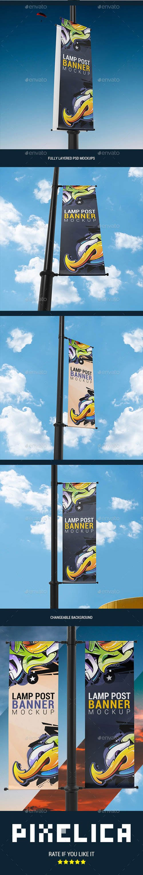 Lamp Post Banner Mockup 25263482