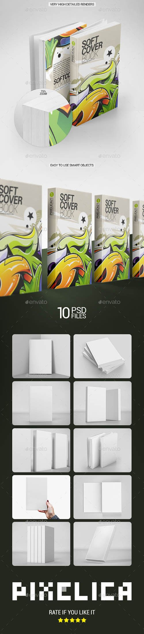 Soft Cover Book Mockup 25221896