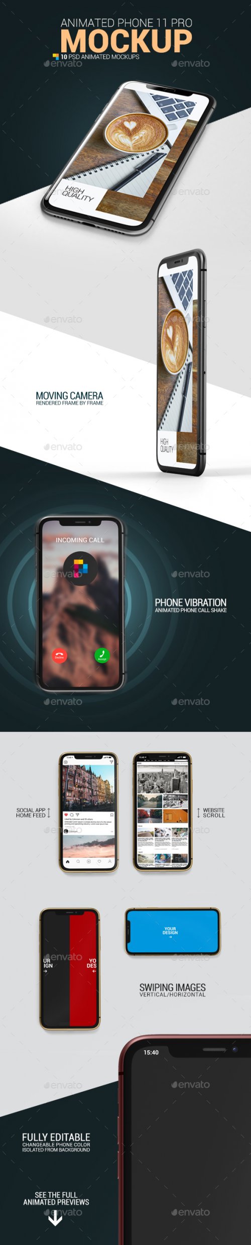 Animated Phone 11 Pro Mockup 24980699
