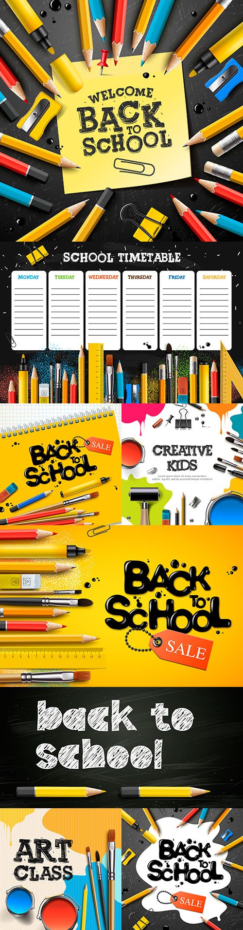 Back to school and accessories collection illustration 46