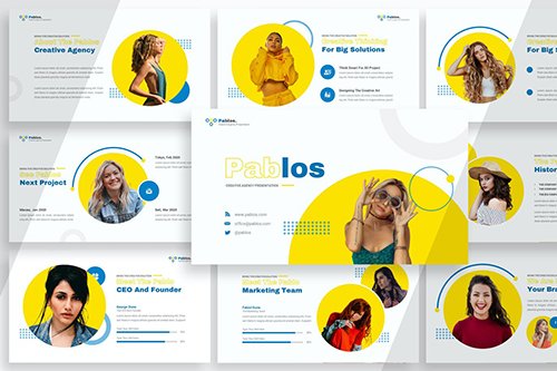 Pablos - Creative Agency Powerpoint, Keynote and Google Slides