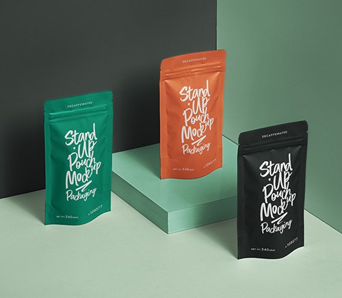 Packaging Stand Up Pouch Mockup