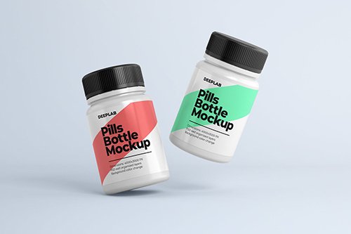 Medical Pill Bottle Mockup 3