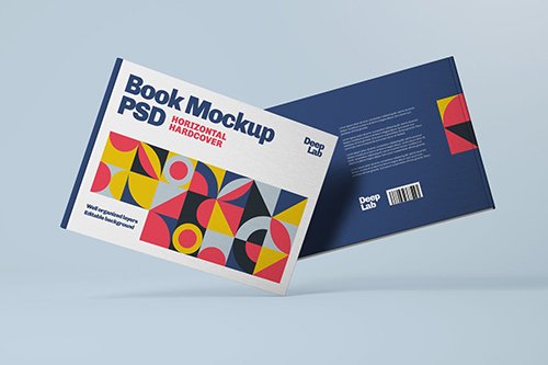 Horizontal Book Cover Mockup 2