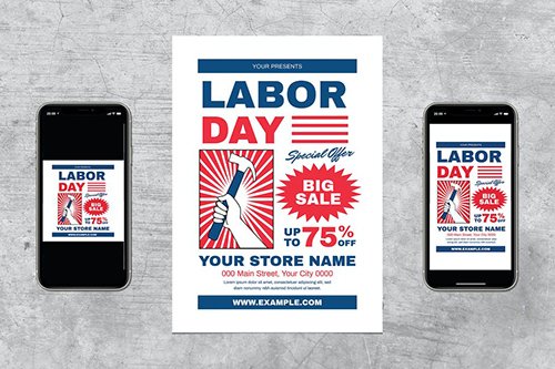 Labor Day Sale Flyer Set