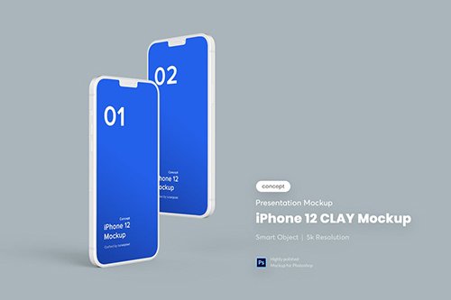 Clay iPhone 12 Mockup