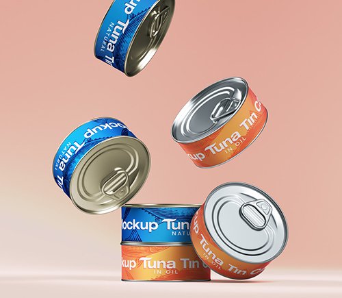 Metal Tin Mockup Set